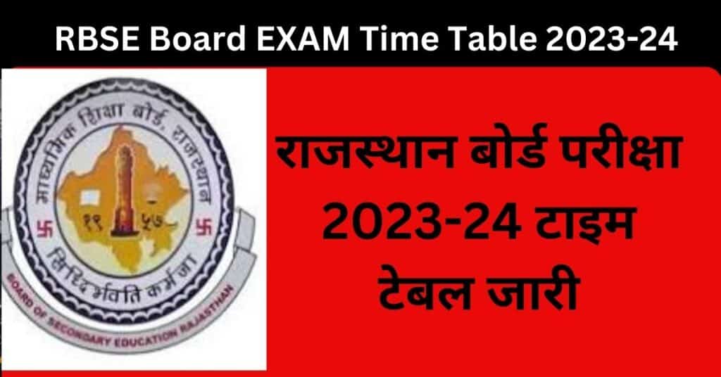 RBSC Board 12th Time Table 2024